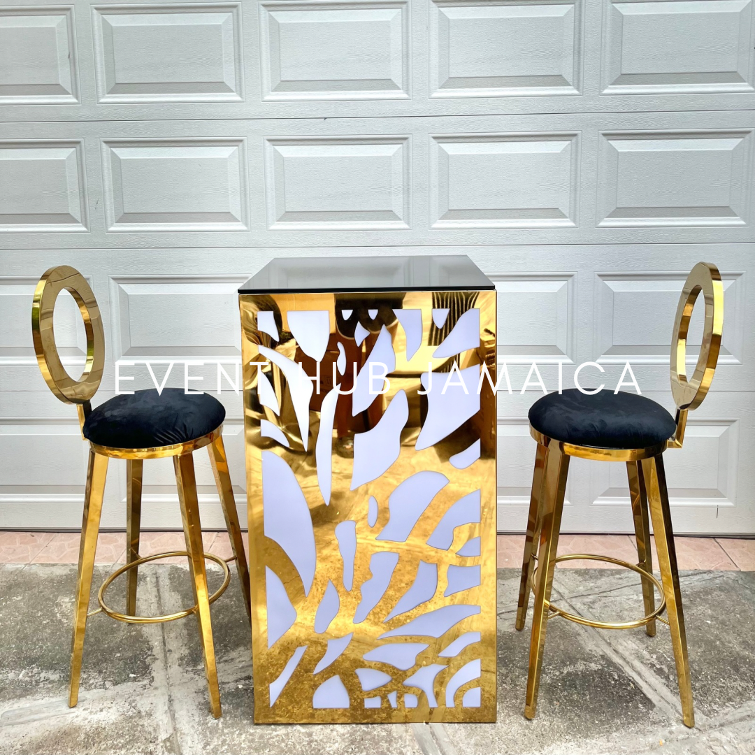 Gold O-Back Cocktail Chair view 2
