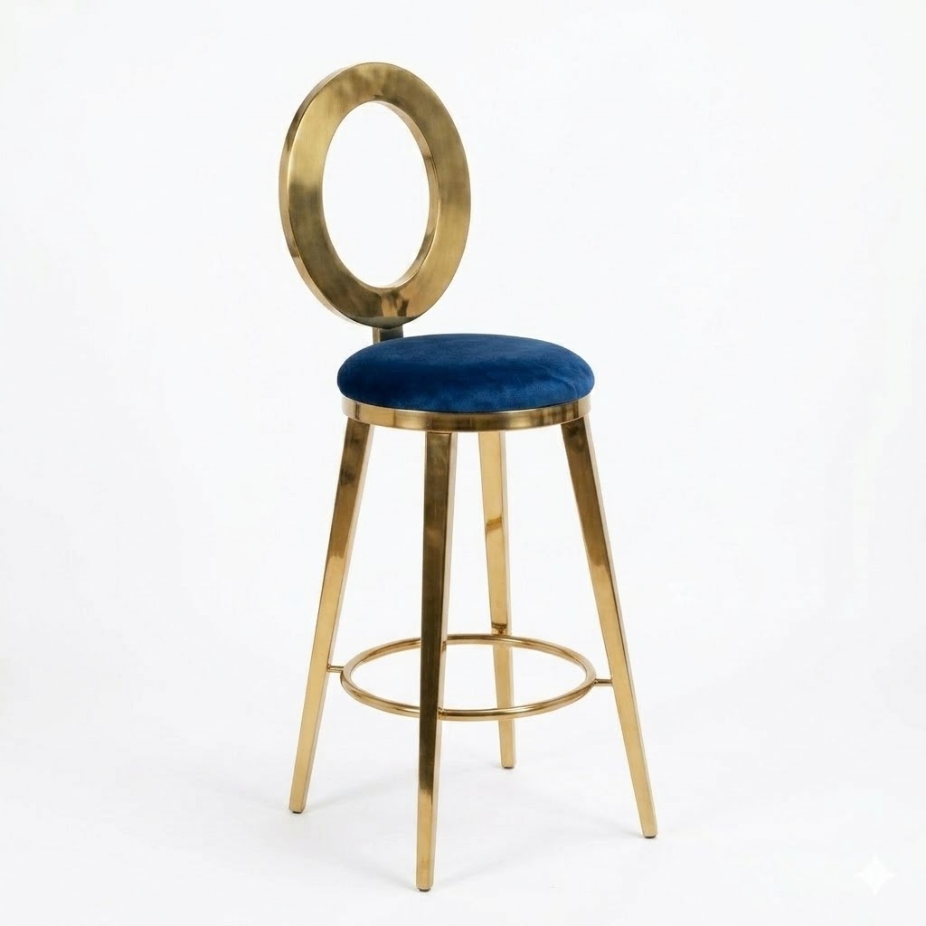 Gold O-Back Cocktail Chair view 5