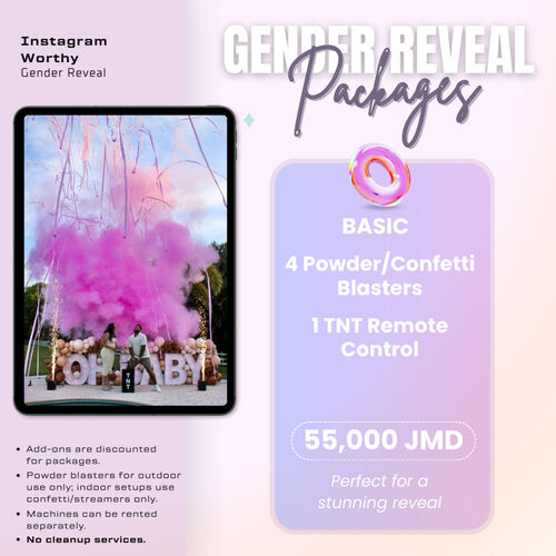 Gender Reveal Blaster Package rental — Event Hub Jamaica