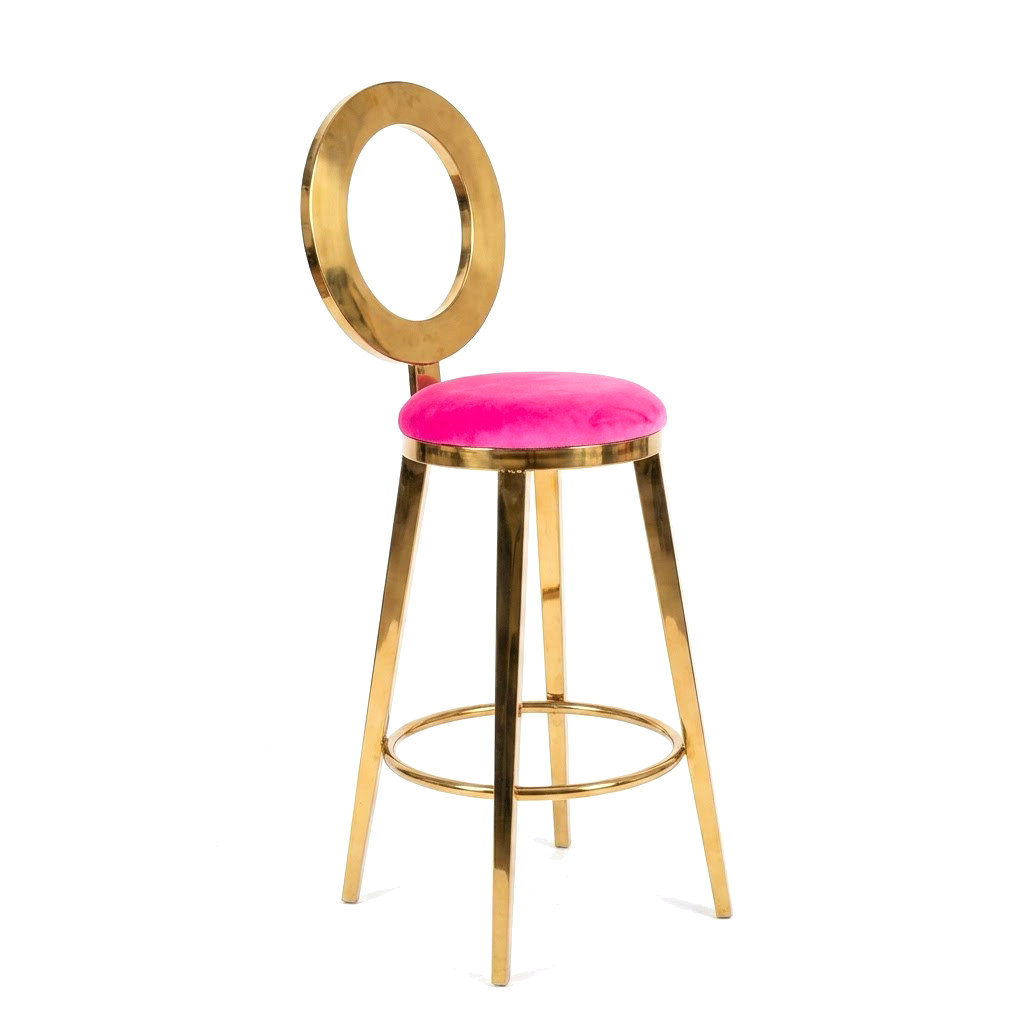 Gold O-Back Cocktail Chair view 4